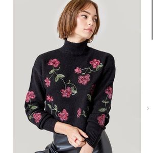 Lucia Floral Embroidered Pull-Over Sweater
